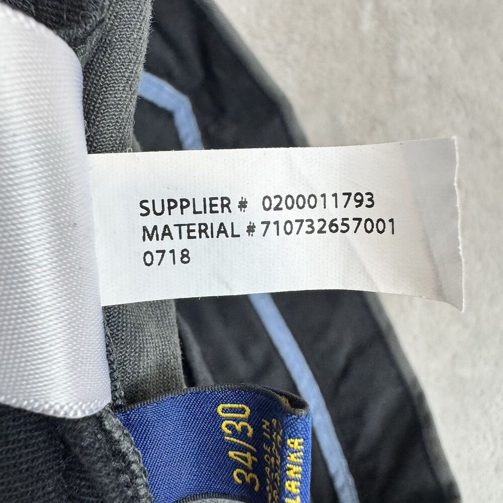 Polo Ralph Lauren Chino Pants Slim Fit Gray Skull Crossbones Embroidered 34x28 - Picture 8 of 13